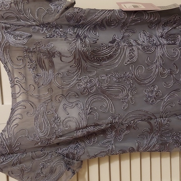 JS Collections Soutache Trumpet Gown Blue 14 - Picture 4 of 7